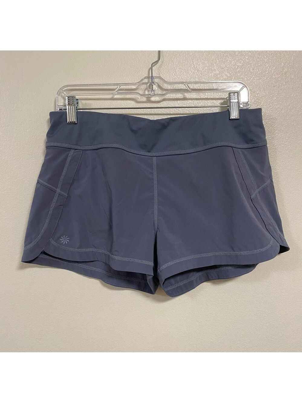 Athleta Pulse Running Shorts with lining Gray Size Medium